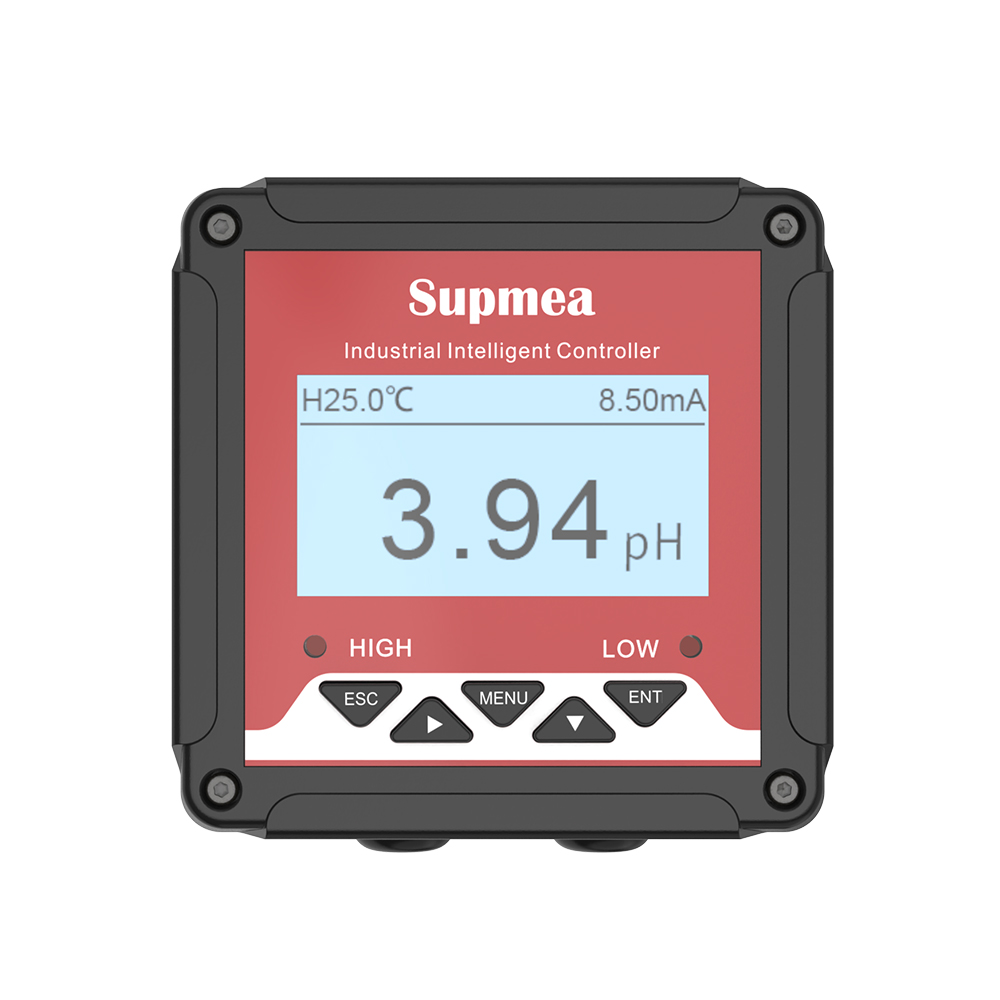 Indicador PH en línea Flowmeter Liquid Analyzer Temperature Sensor