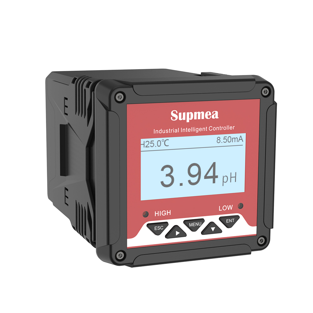 Indicador PH en línea Flowmeter Liquid Analyzer Temperature Sensor